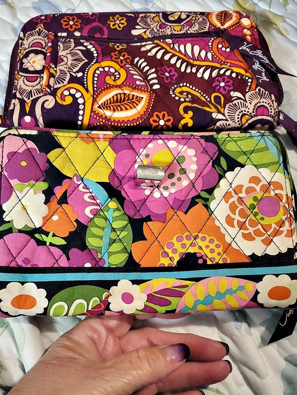 Vera Bradley Floral Wallet Set Purple & Multicolor
